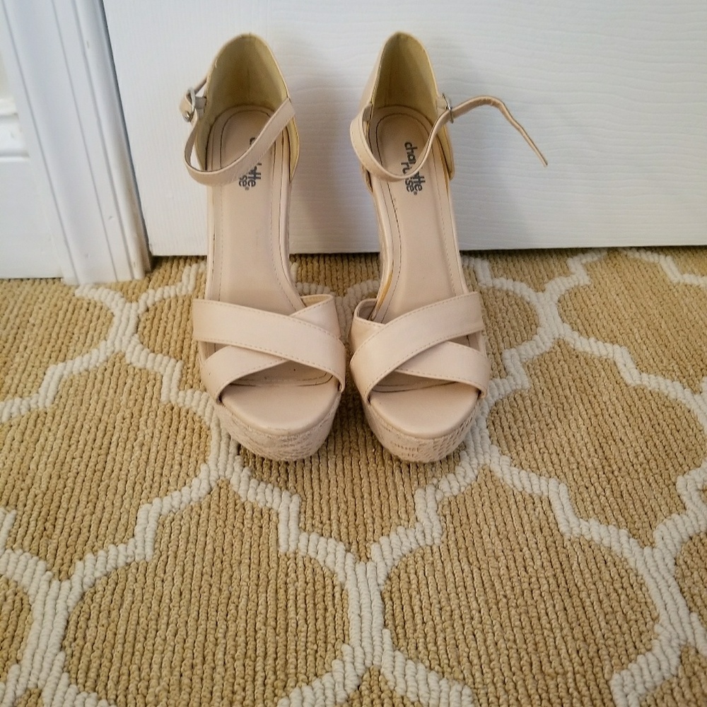 Blush pink wedges